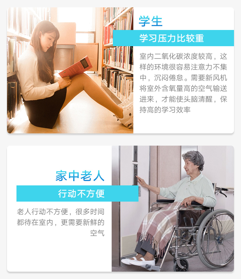 菲尔博德壁挂新风机-学生和老人